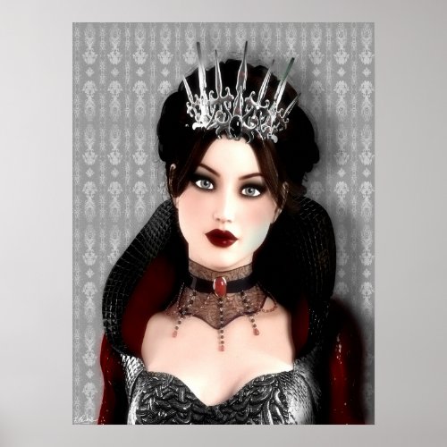 Gothic Girls The Red Queen fantasy art Poster