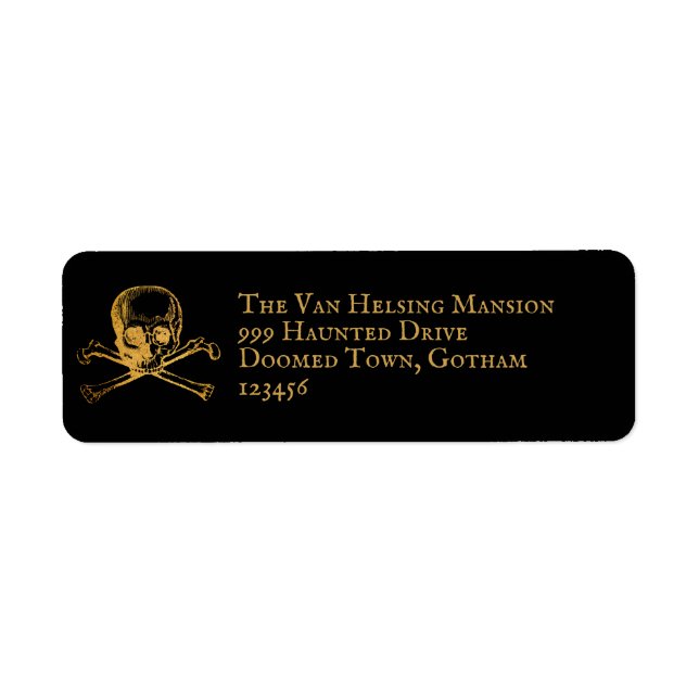 Gothic Glam | Address Label | Black (Front)