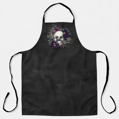 Gothic Glam  Apron  Skull and Roses