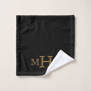 Gothic Glam   Bath Towel Set   Monogram   Black