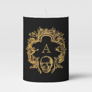Gothic Glam Candle Pillar Black