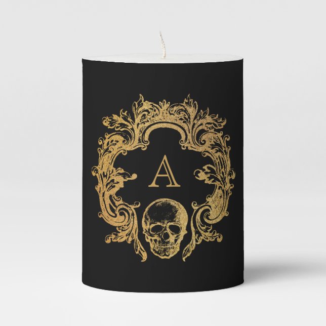 Gothic Glam | Candle Pillar | Black (Front)