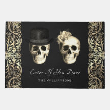 Gothic Glam Couple Skulls Halloween Personalized