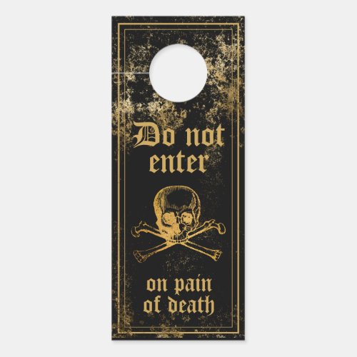 Gothic Glam  Door Hanger  Black