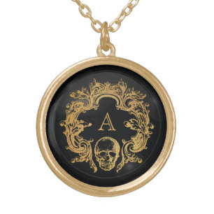 Gothic Glam   Gold Plated Necklace   Monogram