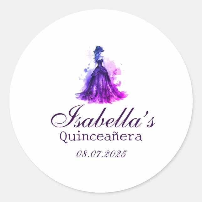 Gothic Glam Quince  Classic Round Sticker (Front)