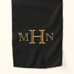Gothic Glam | Scarf | Gold Monogram | Black<br><div class="desc">The finishing touch to your Lord of the Manor,  Dracula vampire,  Jeckyll & Hyde steam punk costume/cosplay. Personalize with your monogram/initial. Make your selfies unforgettable!</div>