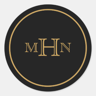 Gothic Glam Stickers Monogram Black