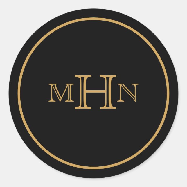 Gothic Glam | Stickers | Monogram | Black (Front)