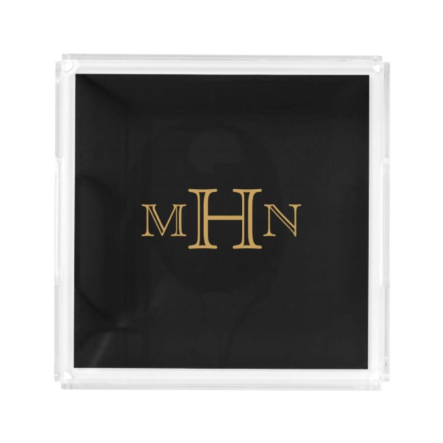 Gothic Glam | Tray | Monogram | Black (Front)