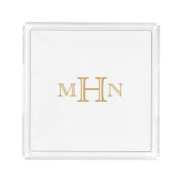 Gothic Glam | Tray | Monogram | White