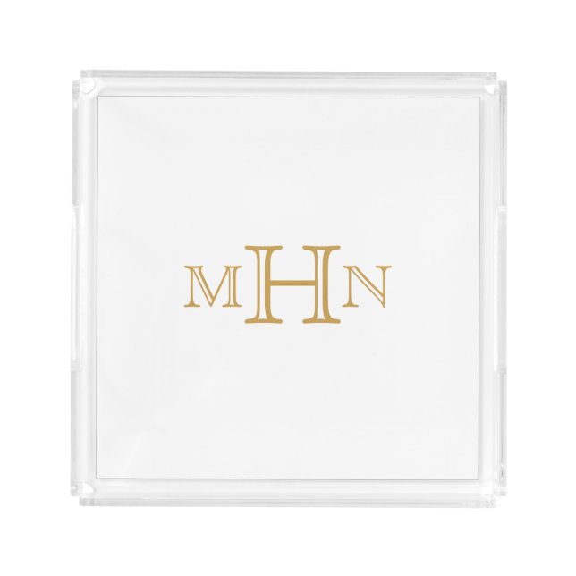 Gothic Glam | Tray | Monogram | White (Front)