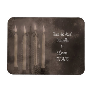 Gothic Glow Candle Light Roses Wedding Magnet