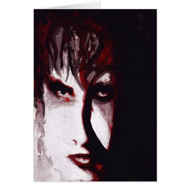 Gothic God Post Punk Goth Musician Art Card (Front)