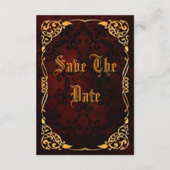 Gothic Gold Framed 60th Birthday Save The Date by Sarah_Designs at Zazzle