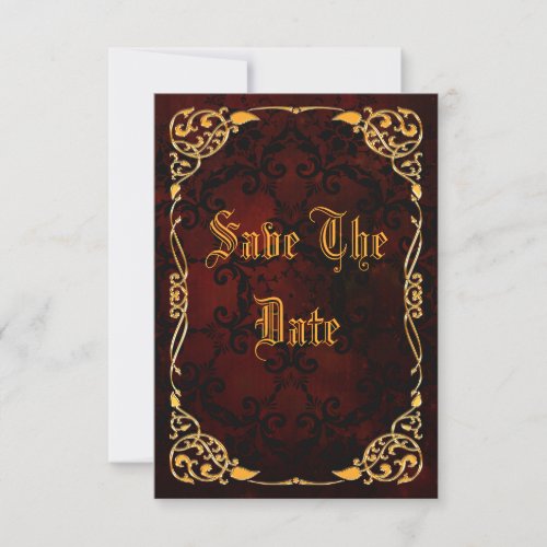 Gothic Gold Framed 60th Birthday Save The Date
