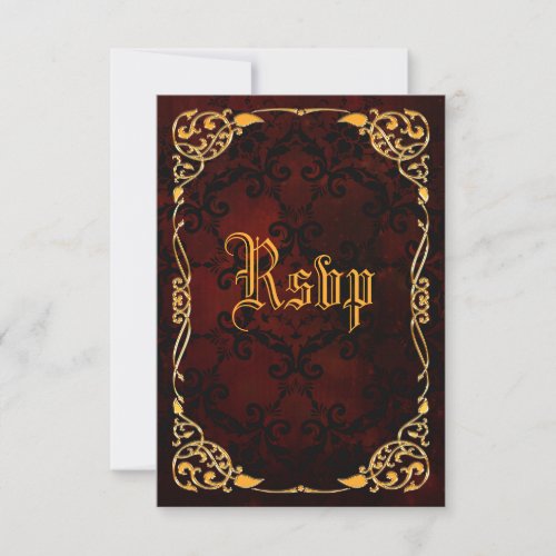 Gothic Gold Framed Birthday RSVP