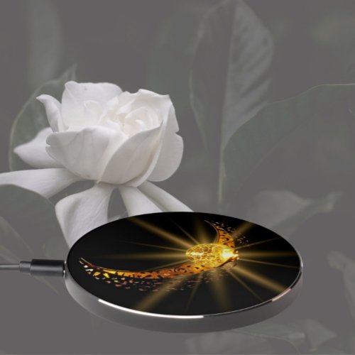 Gothic Golden Moon Occult  Wireless Charger