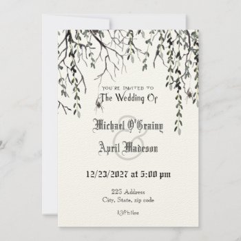 Gothic Goth Dark Web Wedding Invitation by My_Wedding_Bliss at Zazzle