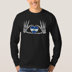 Gothic Goth Skeleton El Salvador Halloween Costume T-Shirt