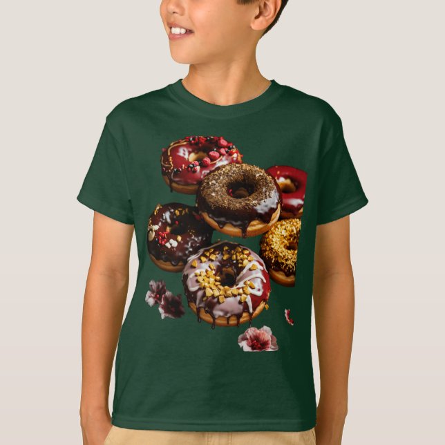 "Gothic Gourmet Donuts " designed Kid's  T-Shirt (Front)