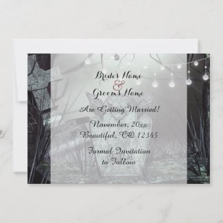 Gothic Graveyard Save the Date Wedding Invitation