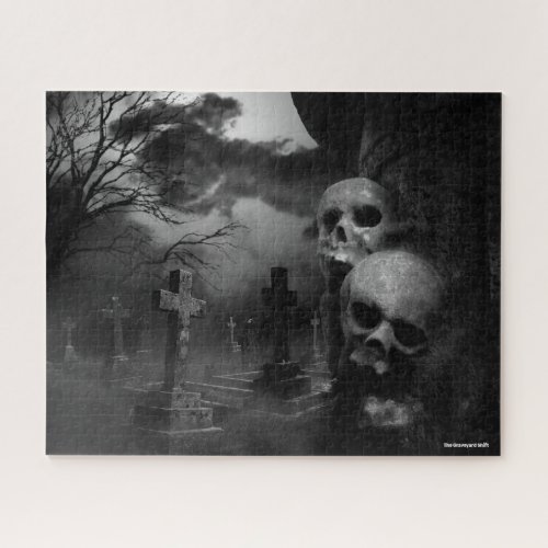 Gothic Graveyard _ The Graveyard Shift Jigsaw Puzzle