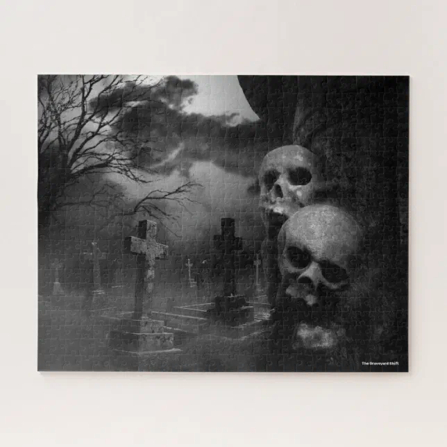 Gothic Graveyard - The Graveyard Shift Jigsaw Puzzle | Zazzle