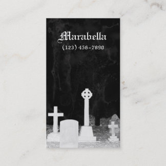 Gothic Graveyard Tombstones Business Card