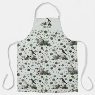 Gothic Green Bride or Die Floral Skull Wedding