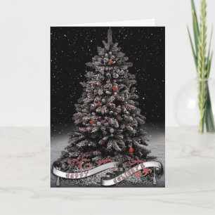 Gothic Greeting Cards- Winter Tree Banner Holiday Card