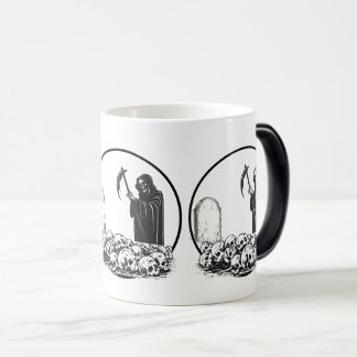 Gothic Grim Reaper and Skulls Ceramic Coffee Mug