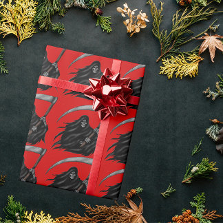 Gothic Grim Reaper with Scythe Wrapping Paper