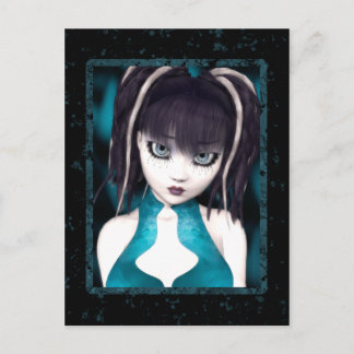 Gothic Grunge Doll Postcard