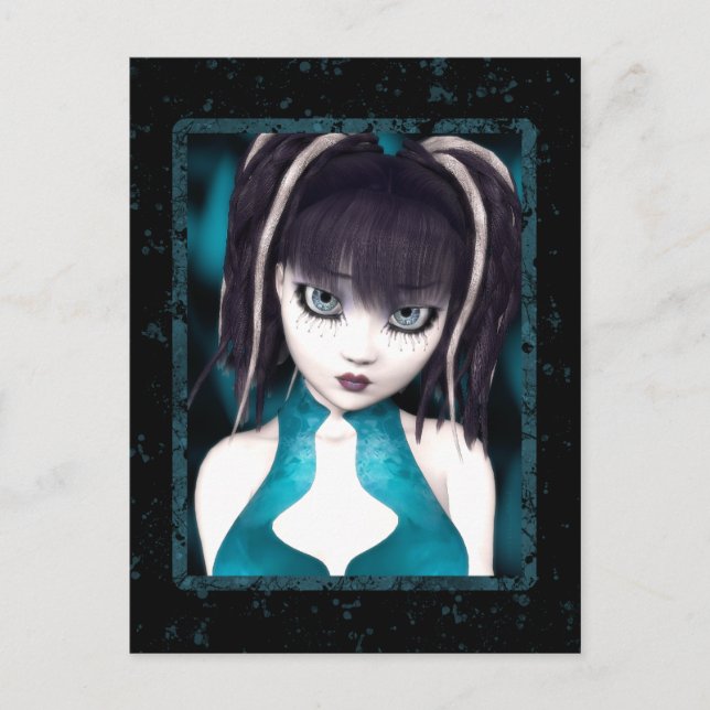 Gothic Grunge Doll Postcard (Front)