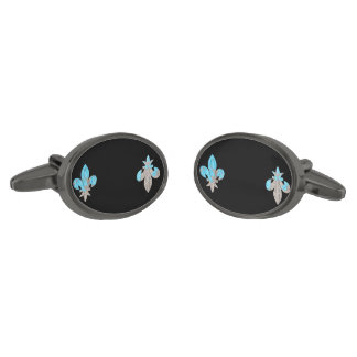 Gothic Grunge Fleur De Lis Casual Cufflinks