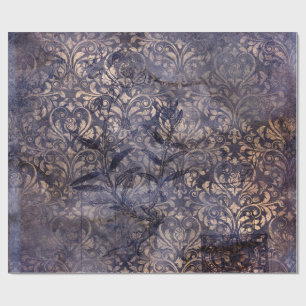 Gothic Grunge Indigo Wrapping Paper