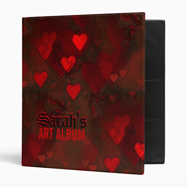 Gothic Grunge Love Hearts Album Binder (Front/Inside)