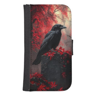 Gothic Grunge Raven Samsung Galaxy Wallet