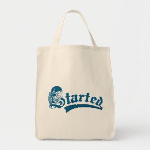 Gothic Grunge Started Skull Vintage Tote Bag