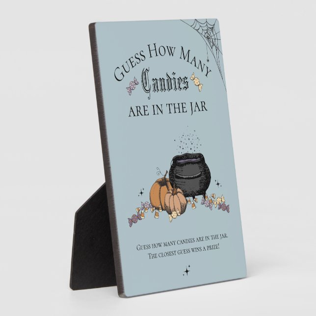 Gothic Guess How Many Candies Baby Shower Game Plaque (Side)