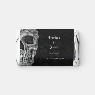 Gothic Half Skull Cool Black And White Grunge Hershey's Miniatures