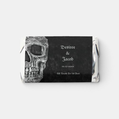 Gothic Half Skull Cool Black And White Grunge Hersheys Miniatures