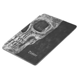 Gothic Half Skull Cool Black And White Grunge iPad Air Cover