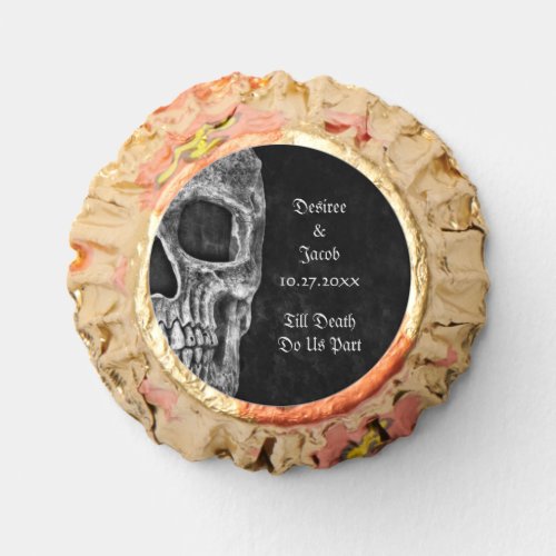 Gothic Half Skull Cool Black And White Grunge Reeses Peanut Butter Cups