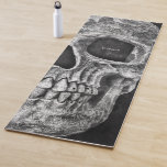 Gothic Half Skull Cool Black And White Grunge Yoga Mat at Zazzle