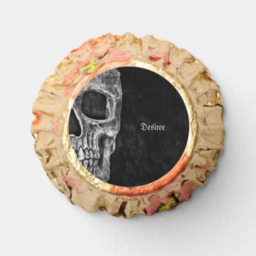 Gothic Half Skull Head Black And White Cool Grunge Reeses Peanut Butter Cups