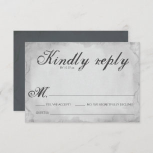 Gothic Hallowedding RSVP Card