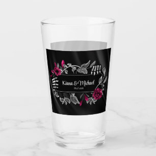 Gothic Hallowedding Skeletal Hands Burgundy ID866 Glass