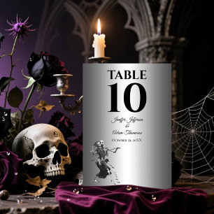 Gothic Halloween Alternative Wedding Table Number